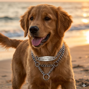 L'identification ultime 24h/24. Ce collier d'identification pour chien en acier inoxydable offre une gravure laser inaltérable pour une sécurité permanente et discrète.